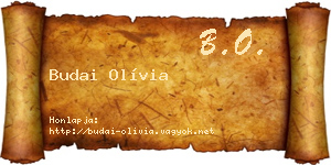 Budai Olívia névjegykártya